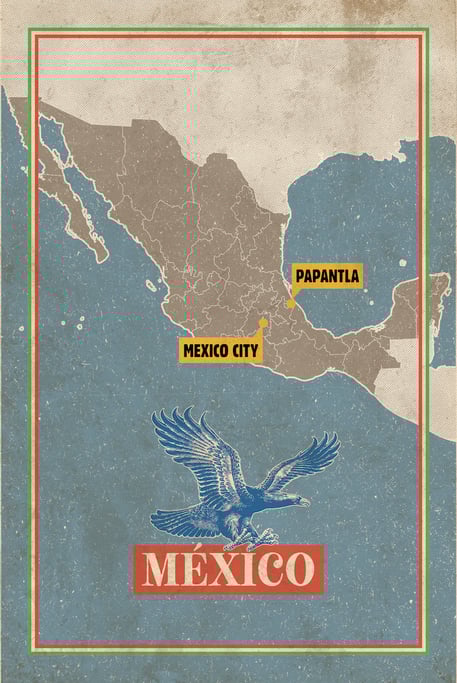 Vanille Ursprung Mexiko Papantla Landkarte