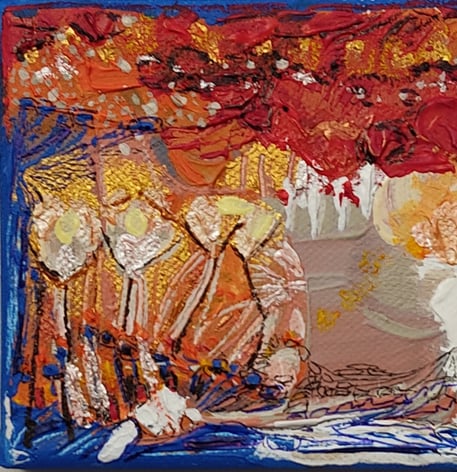 paysage 17 peinture acrylique contemporaine Elisabeth Augendre