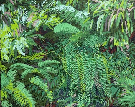 Asta Rode, Kew Garden, Acrylstift auf Leinwand, 40x50 cm, 2024