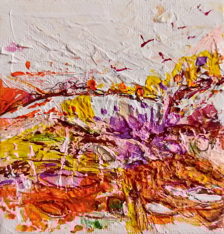 Elisabeth Augendre artiste peintre en Ariège acrylique originale paysage 67