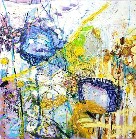 Elisabeth Augendre artiste peintre en Ariège acrylique impressionnisme jardins suspendus 17