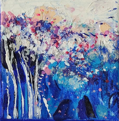 Elisabeth Augendre artiste peintre en Ariège acrylique originale paysage 77