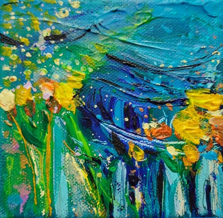 Elisabeth Augendre artiste peintre en Ariège acrylique abstrait