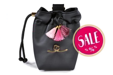 Bellovie Futterbeutel Leckerliebeutel Luxus Boho Hippie schwarz