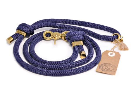 Hundeleine Tauleine Marine gold Frimousse Dog