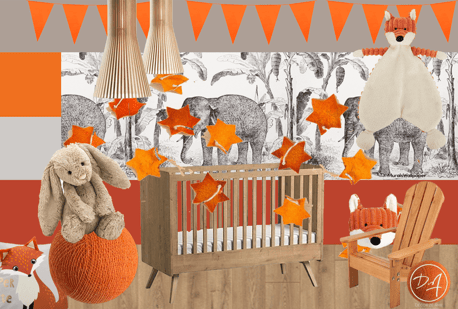 Planche d'ambiance chambre d'enfant - Décor Zé Âme