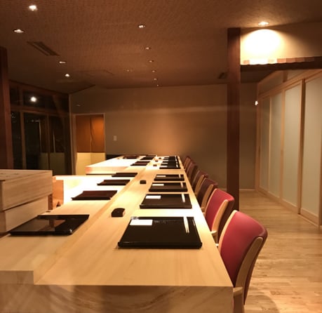 桧一枚板カウンター