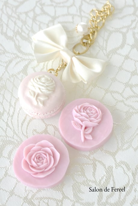 carving カービング　オリジナル　クレイ　型　バラ　薔薇