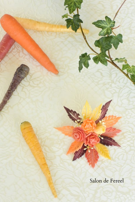 カービング　スイカ　彫刻　誕生日　結婚式　メロン　フルーツカービング　教室　大阪　薔薇　ソープカービング　　プレゼント　オーダー　りんご　石けん　野菜　人参