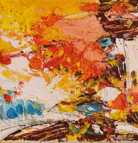 Elisabeth Augendre artiste peintre en Ariège acrylique abstrait voyage cosmique 12