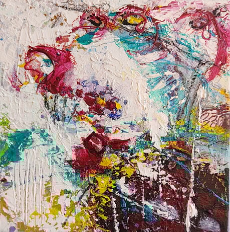 Elisabeth Augendre artiste peintre en Ariège acrylique abstrait jardins cosmiques 8