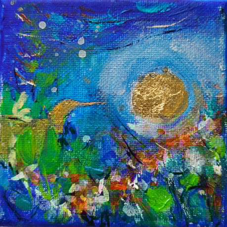 Elisabeth Augendre artiste peintre en Ariège acrylique impressionnisme les oiseaux de soleil 8