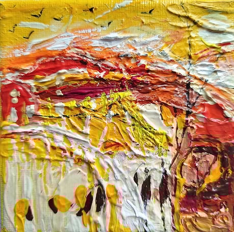 Elisabeth Augendre artiste peintre en Ariège acrylique impressionnisme paysage 56