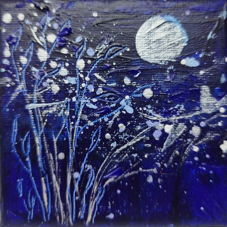 Elisabeth Augendre artiste peintre en Ariège acrylique impressionnisme oiseaux de lune 7