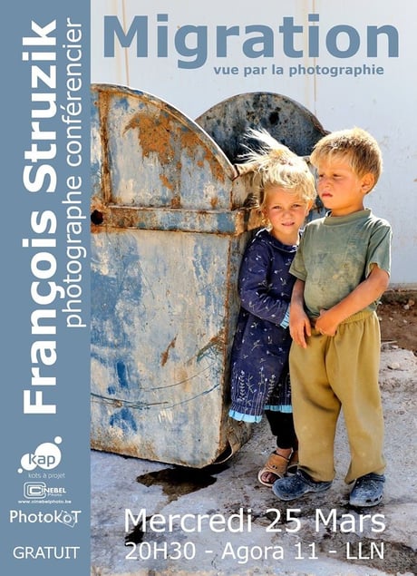 Conférence migration François Struzik photographe Louvain-la-Neuve LLN
