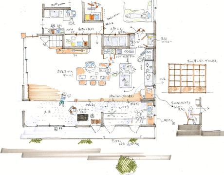 縁側兼用通り土間