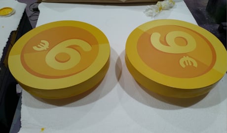 Discos estilo moneda 9 EUR