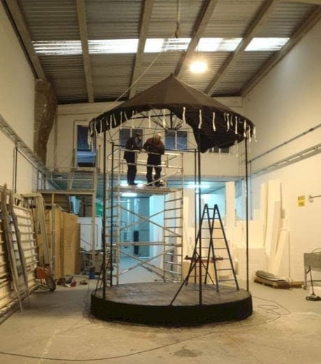 pequeño escenario, para stand en Ifema