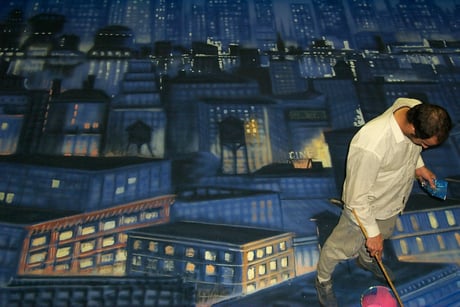 Pintura Escenográfica, telón de fondo para Gala de Premios Goya