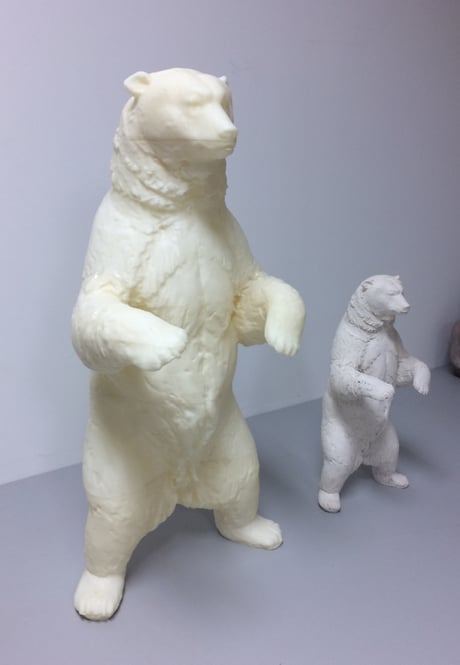 Oso de las cavernas, modelo de Sonia Cabello,  reducción