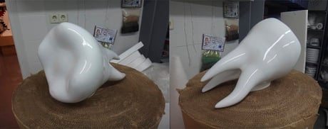 Muela gigante, escultura para clínica dental