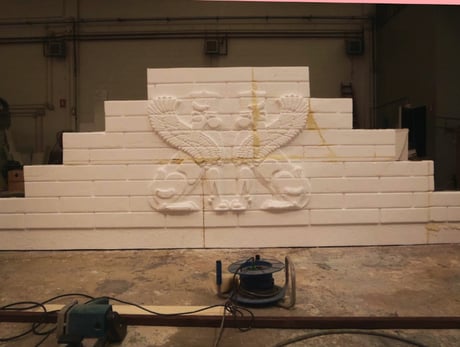 Relieve de leones Babilónicos, escalinata, teatro.