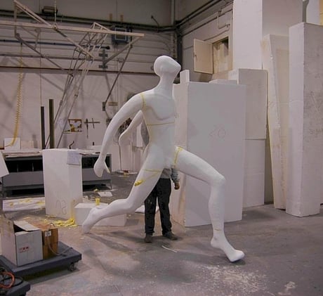 Atleta ampliación para fundicion en bronce