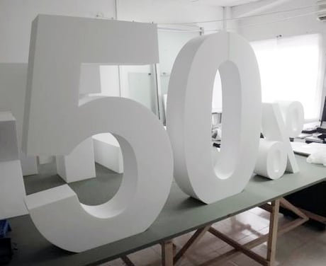Numeros Gigantes de Descuentos para Escaparates