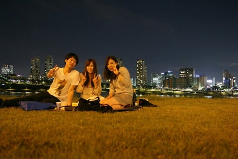 漢江で映画のように