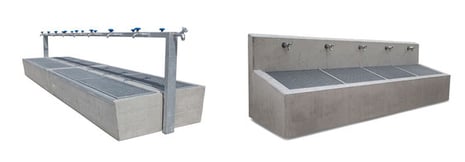 Lave-chaussures en béton