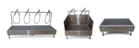 Stations de lavage des bottes sans brosses au sol