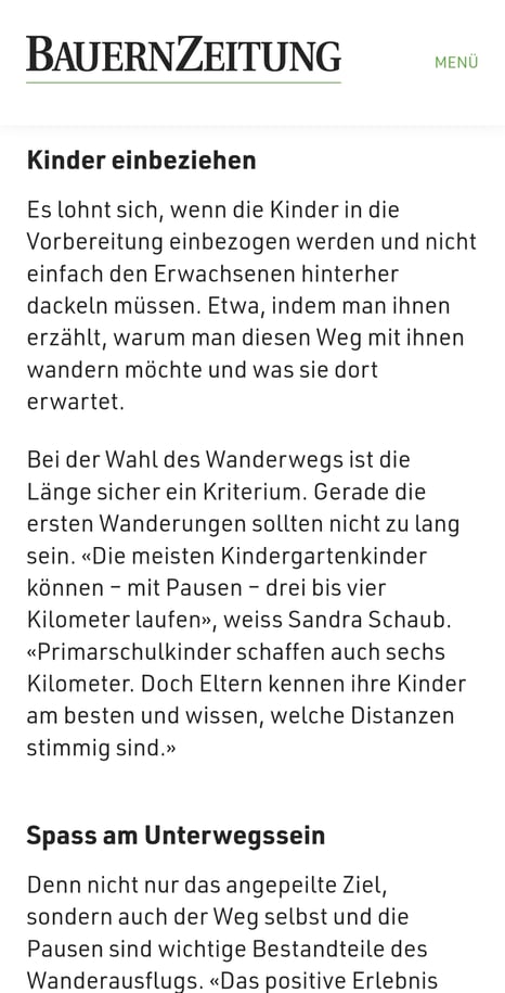 Zum Weiterlesen den Artikel antippen