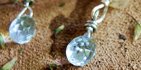 zeemeermin oorbellen met aquamarine