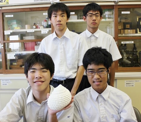 上左から 羽方響くん(3年)、村田翔吾くん(3年)、下左から 森下弥咲くん(2年)、 光森矛佐偲くん(1年)