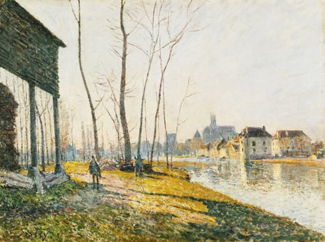 ALFRED SISLEY - Una mattina di febbraio di Moret-sur-Loing