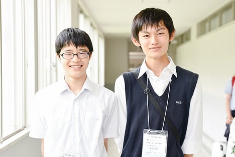 左から 茂呂健太くん(2年)、清水拓海くん(3年)