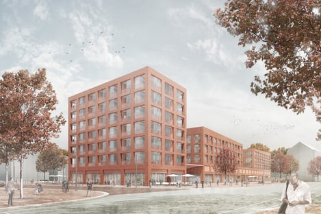 Portal zum neuen Stadtquartier Wasserstadt Limmer Hannover Städtebaulicher Wettbewerb 2019 Anerkennung Herr & Schnell Architekten Mars Architekten grabner huber lipp landschaftsarchitekten Hamburg