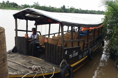 Boat in Can Tho Vietnam places to go in ho chi minh