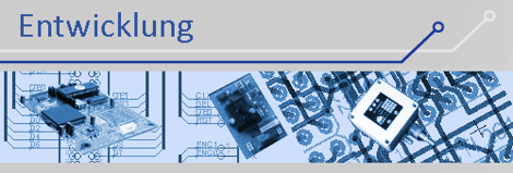 Bannerbild mit Aufschrift Entwicklung und Elektroniklayout Motiv