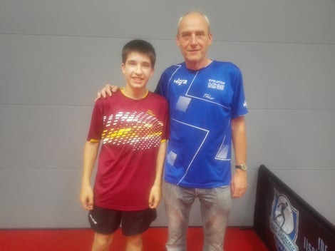 Sebastian Auer mit Attila Bathory in Waizenkirchen.