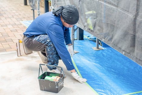 塗りと同じくらいに養生にこだわり