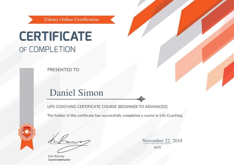 Zertifikat Life Coaching Daniel Simon