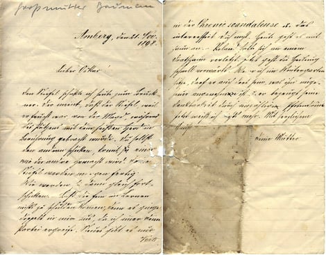 1898 Brief seiner Mutter 