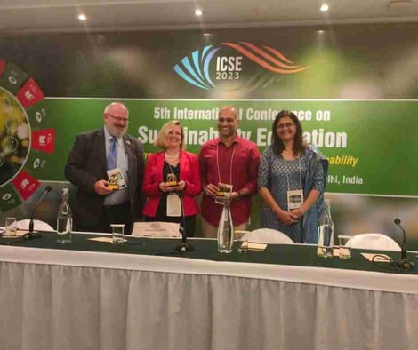 L-R: Leonard Sonnenschein, A Vassallo, Kanna K Siripurapu, Vinita Apte