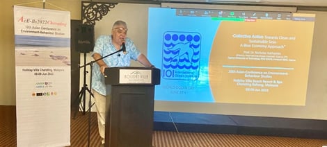 Prof Nicholas Kathijotes delivery his presentation