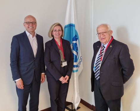 L-R: Mr V Helgesen, Ms A Vassallo and Dr A Behnam