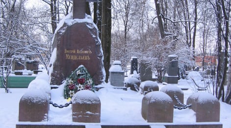 Tombe de Dmitriy Ivanovitch Mendeleïev à St-Petersburg