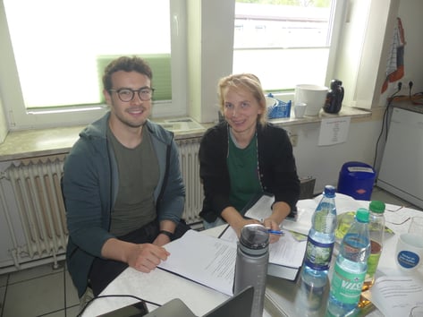 Tanja Neumann und Studenten Nils Scheibner der Leuphana Universität Lüneburg 