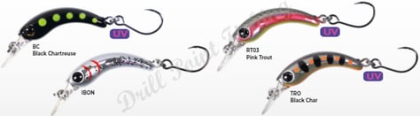 Drill Point Fishing Webshop - Produktangebote - Wobbler - Banana Trout 30F Floating Color Chart.