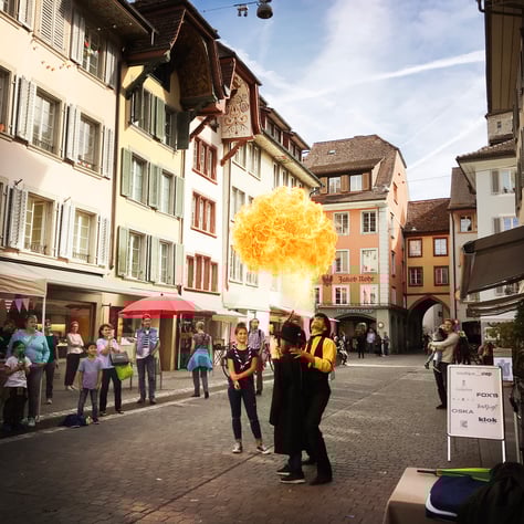 Feuershow mit Feuerspucken und Feuerjonglage in der Schweiz buchen